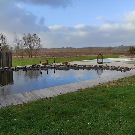 Grand Gite Avec Piscine Maison Port Valade Tabanac Extérieur photo